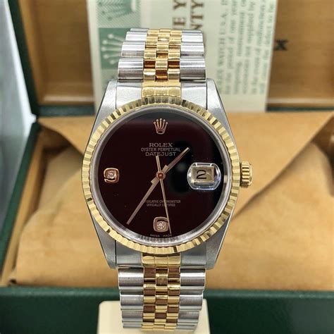 rolex datejust black onyx dial 16233|rolex datejust 16233 day night.